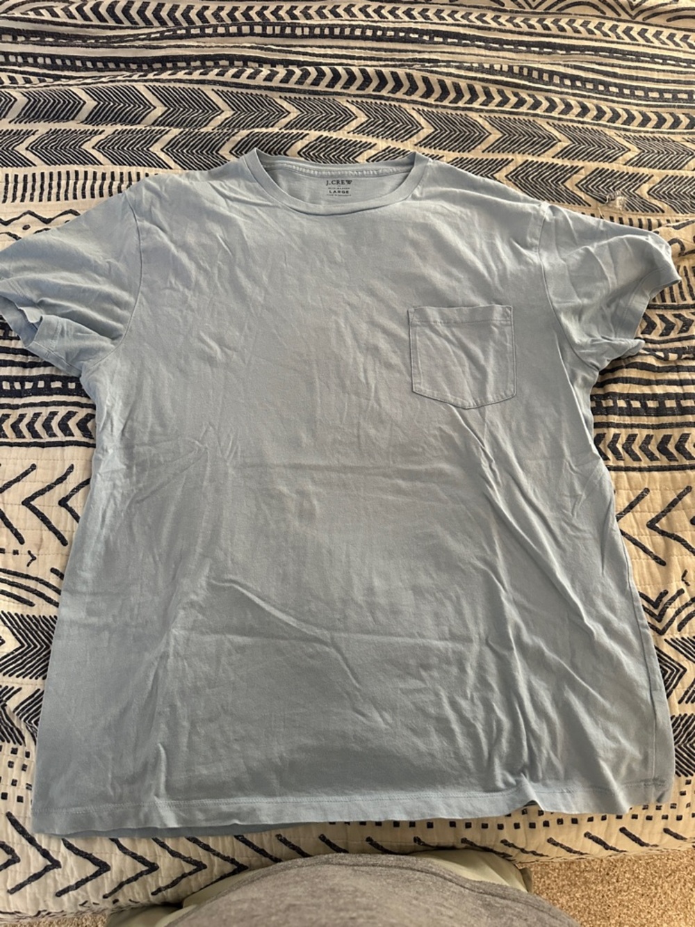 J. Crew Men's Pale Blue Pocket Tee
